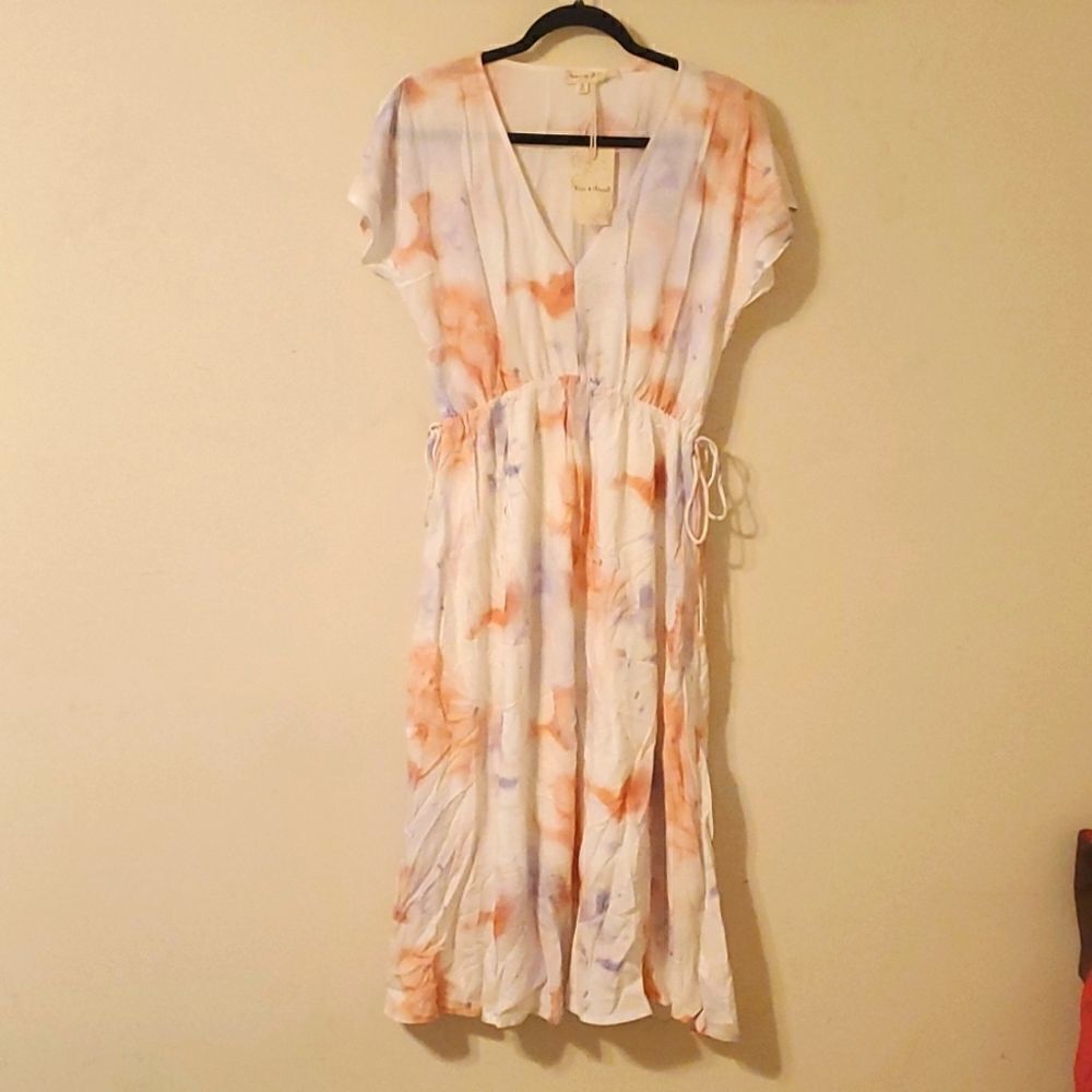Hem & Thread Midi Dye Dress Size Medium